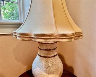 142. Cream Ceramic Lamp (30")