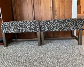 FABULOUS LEAF PRINT OTTOMANS, 