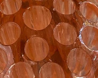 PINK DEPRESSION GLASS FLOWER FROG