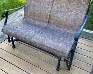 BEAUTIFUL ALUMINUM GLIDER WITH MESH SEAT