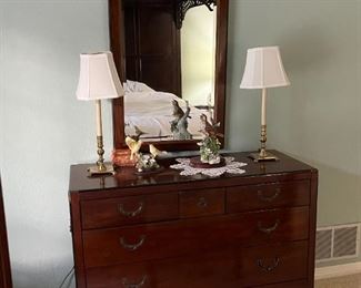National Mt. Airy cherrywood dresser with mirror