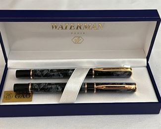 Waterman fountain and ball point pen set