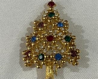 Eisenberg Ice Christmas Tree Brooch