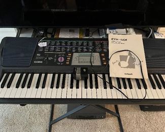 Casio CTK-501 electric keyboard with stand