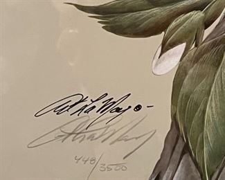 Blue Heron by artist Art La May, signed and numbered 448/3500