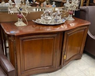 Antique Irish serpentine front sideboard $900