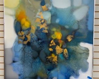 Robert Lawson (born New Orleans 1920’s) abstract oil on canvas painting 40”X40” $900