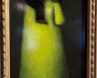 Jesus Lewis '64 Mexico Oil on Board 26"x13-1/2"