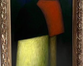 Jesus Lewis '63 Mexico Oil on Board 26"x13-1/2"