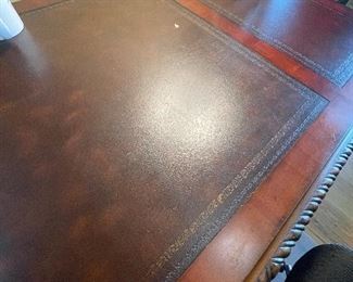 inlaid leather top desk