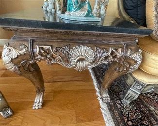 carved heavy end tables