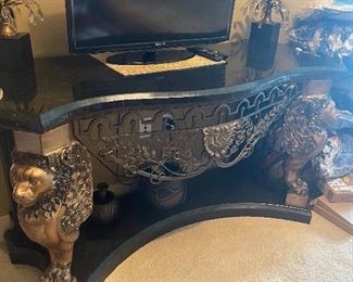 Bronze and Marble Console Table