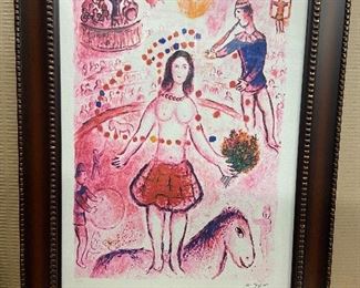 Marc Chagall very large framed art