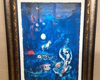 Chagall very large framed art