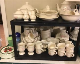 Kitchen - set of Pfaltzgraff tea rose dishes