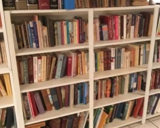 Downstairs- Books in the shelves