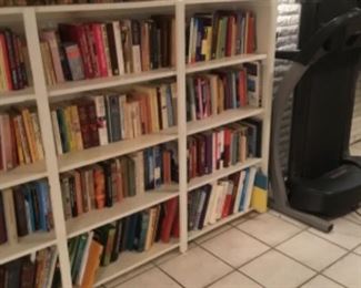 Downstairs- Books in the shelves