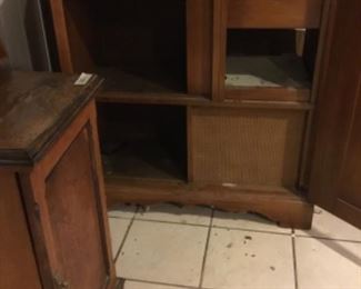 Downstairs- Cabinet with doors open