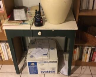 Downstairs- table, miscellaneous