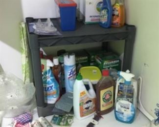 Downstairs - cleaning supplies