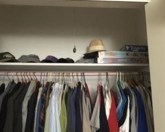 Downstairs- men’s clothing