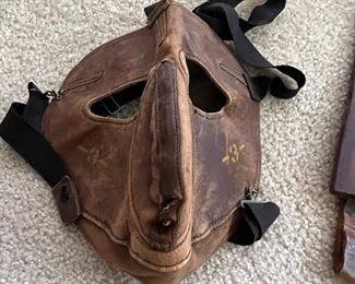 WW2 Leather aviator's face mask: Japanese