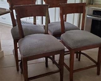 Set of five bar stools (four shown)