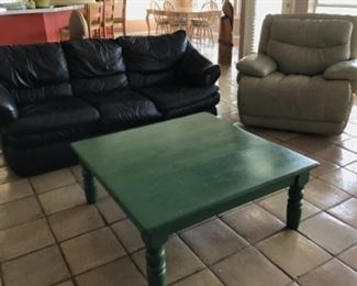 Large green coffee table