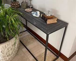 Console table - stone RH Restoration Hardware $250 in Del Mar