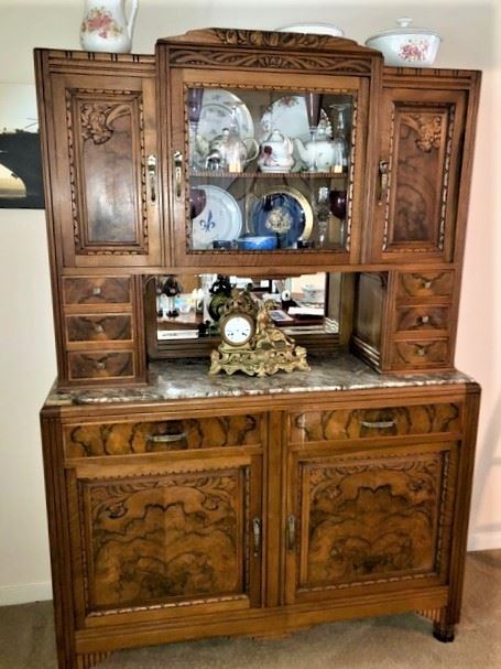 Sideboard made in France has marble top , see construction of the drawers