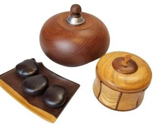 Tornheim, Hager, Neff Signed Turned Wood Etc