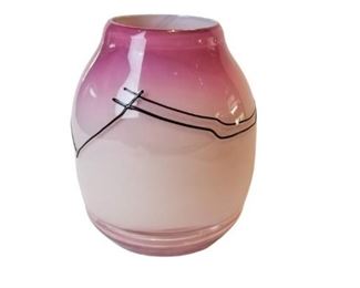 Jack Schmidt Signed Art Glass Vase