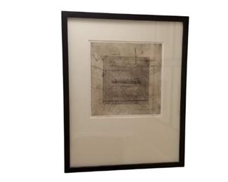 Linda Masotti " Map for a Hobo" Framed Signed Lithograph