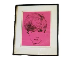 Signed Mid Century Pop Art Portrait