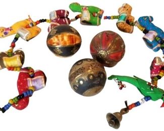 Indian Tota, Bone and Brass Balls