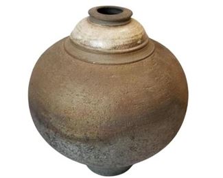 Tim Marcotte Glazed Collar Raku Pot