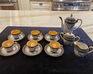 Vintage Japanese Moriage Dragonware Tea Set