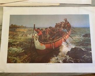 1879 Shooting Rapids Quebec by Francis Ann Hopkins