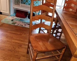 6 chairs with dining table (paid $100 each)