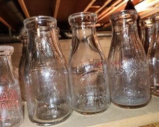 vintage/collectible milk bottles