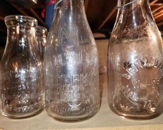 vintage/collectible milk bottles