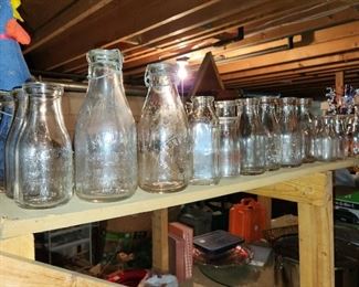 vintage/collectible milk bottles