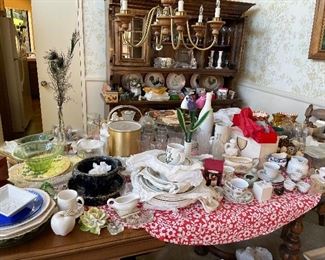 Dishes, kitchen items, glassware. 