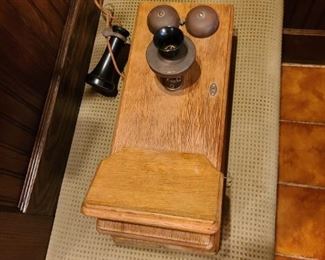 Old Oak Wall Phone