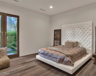 Leather tufted king bed $1200