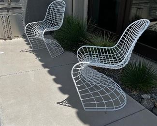 Outdoor wire chairs Panton Classik set of two $300 each