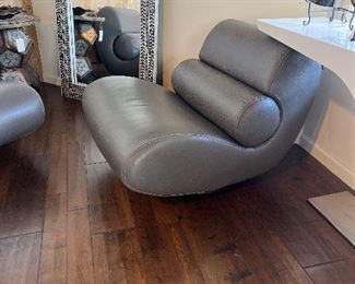 Roche Bobois Virgule Leather chair two available $2500 each 