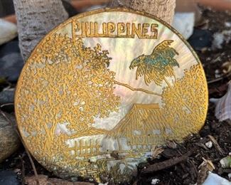 Embellished Mother-Of-Pearl Souvenir Shell