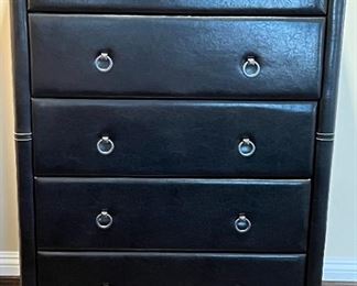 Faux-Leather Padded Dresser