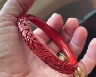 Carved Red Bracelet 